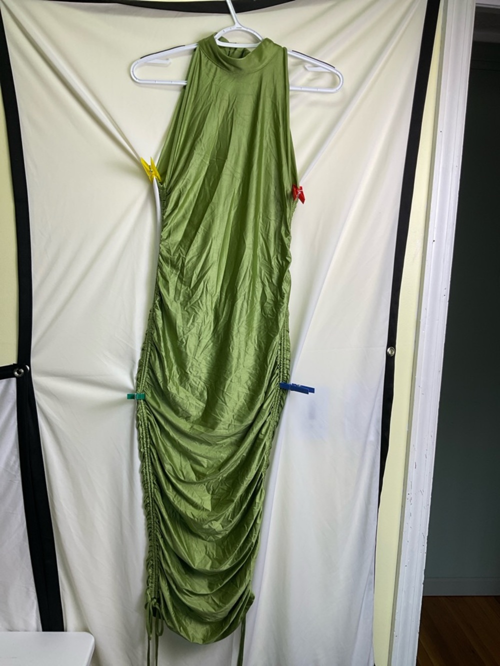 Elegant Olive Green Maxi Dress